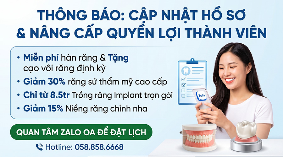 THÔNG BÁO: CẬP NHẬT HỒ SƠ Y TẾ & NÂNG CẤP QUYỀN LỢI THÀNH VIÊN