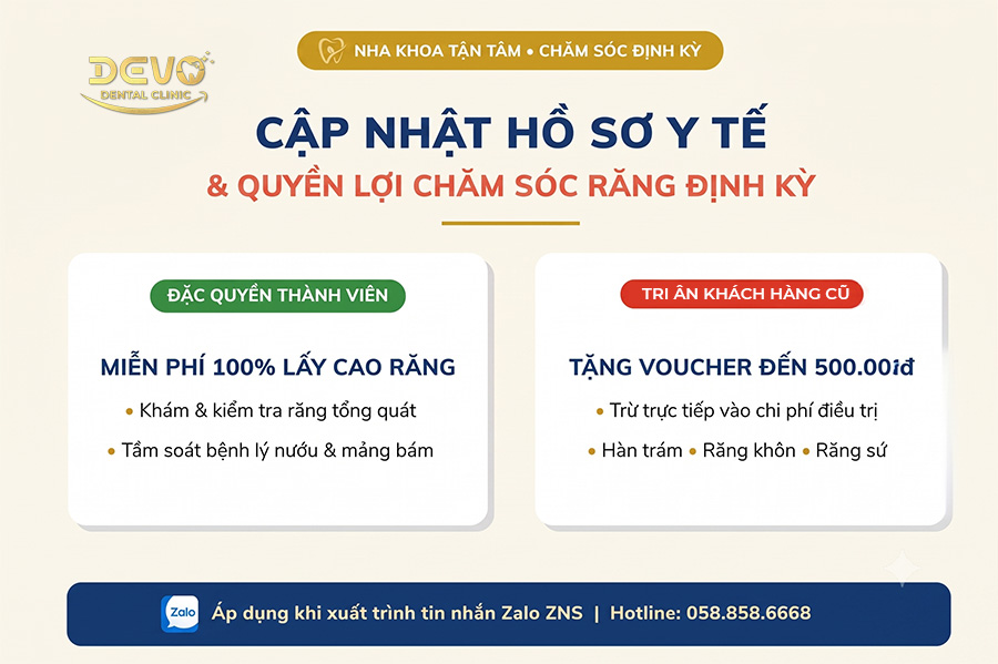 Quyền lợi chăm sóc răng định kỳ – Nha Khoa Tận Tâm